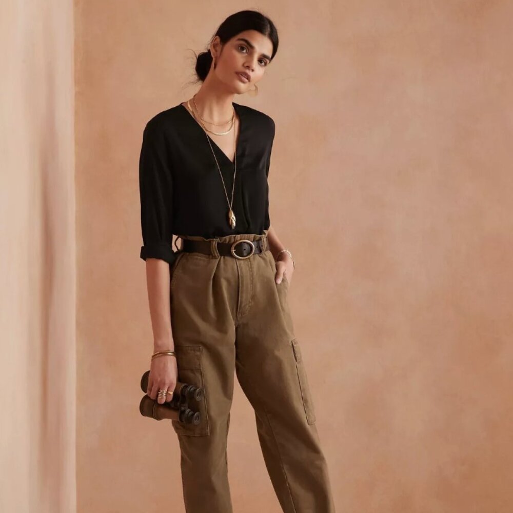 Drapey V-Neck Blouse